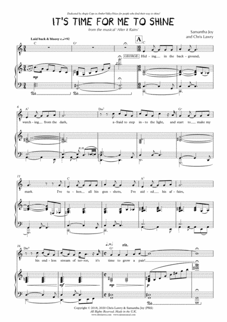 Time for Me to Shine [Solo] (from After it Rains - A New Musical)