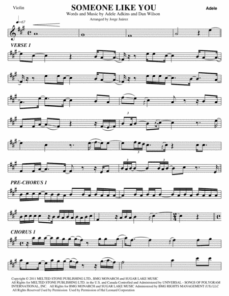 Someone Like You (arr. Jorge Juárez)