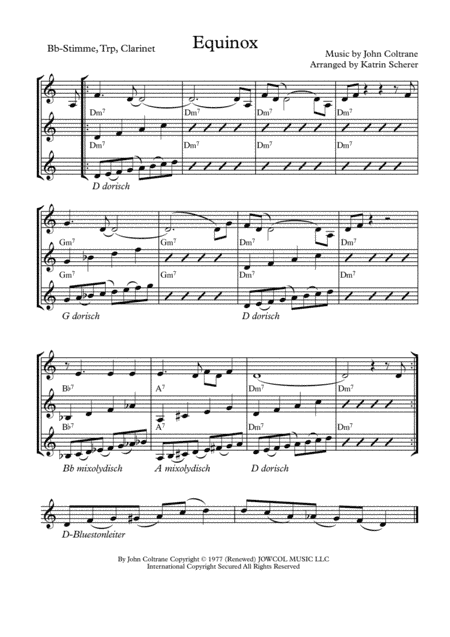Equinox (arr. Katrin Scherer)