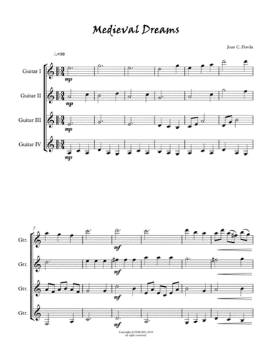 Medieval Dreams (Guitar Quartet)