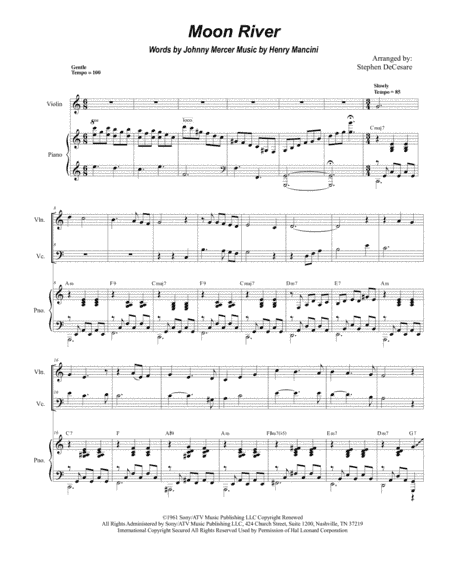 Moon River (arr. Stephen DeCesare)