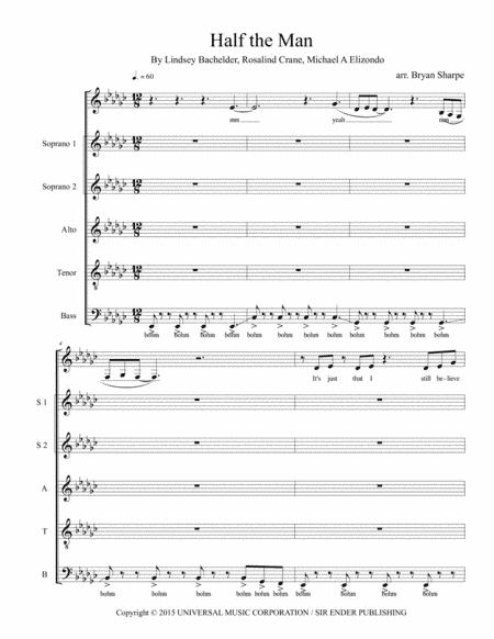 Half The Man (arr. Bryan Sharpe)