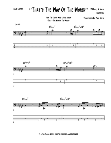 That's The Way Of The World (arr. Accubass)