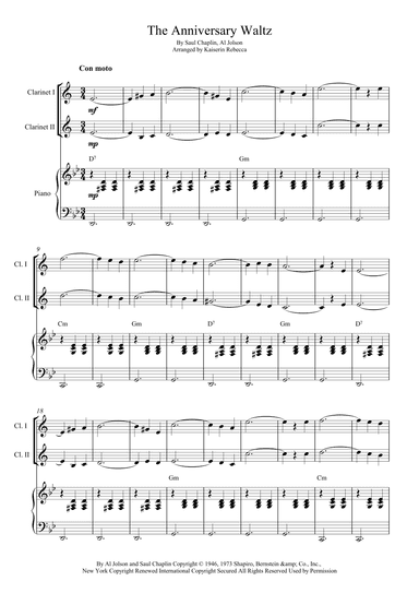 The Anniversary Waltz (arr. Kaiserin Rebecca)