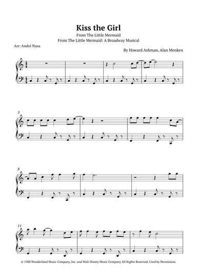 Kiss The Girl (arr. André Nusa)