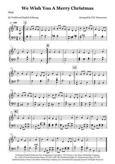 We Wish You A Merry Christmas (arr. P.H. Damasceno)