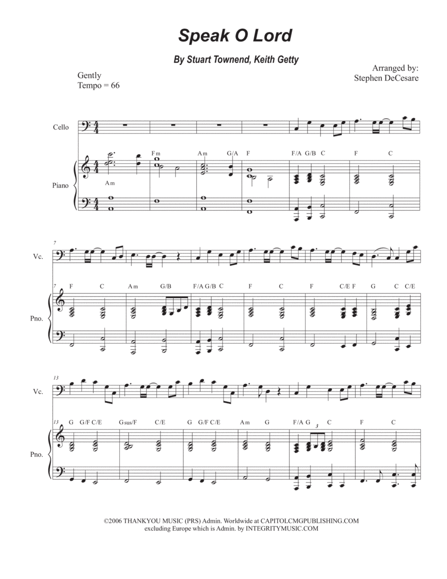 Speak O Lord (arr. Stephen DeCesare)