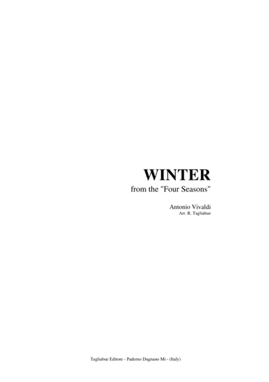 WINTER - From Four Season - For Piano/Organ (arr. Renato Tagliabue)