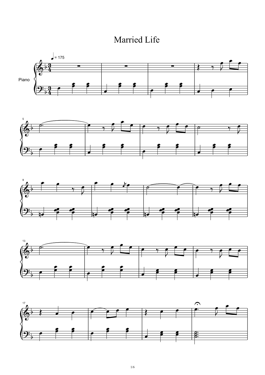 Married Life (arr. Michael Giacchino)