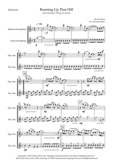Running Up That Hill (arr. Fernando Britto)
