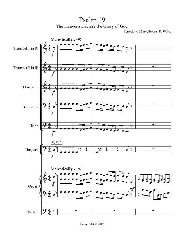 Psalm 19 (arr. Robert Weiss)