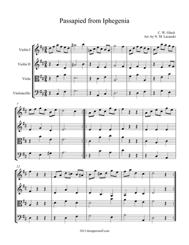 Passapied from Iphegenia (arr. Nick Lacanski)
