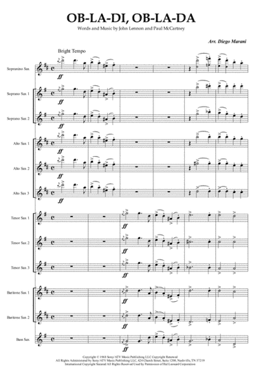 Ob-La-Di, Ob-La-Da (arr. Diego Marani)