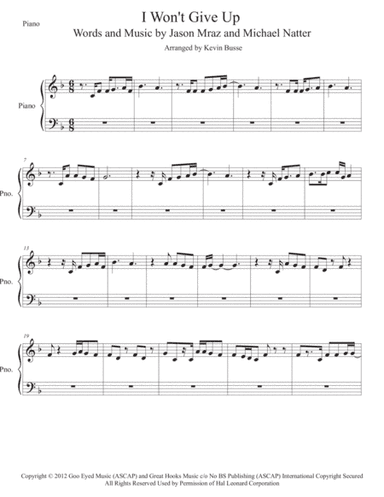I Won't Give Up (arr. Kevin Busse)