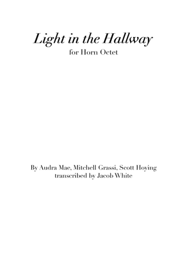 Light In The Hallway (arr. Jacob White)