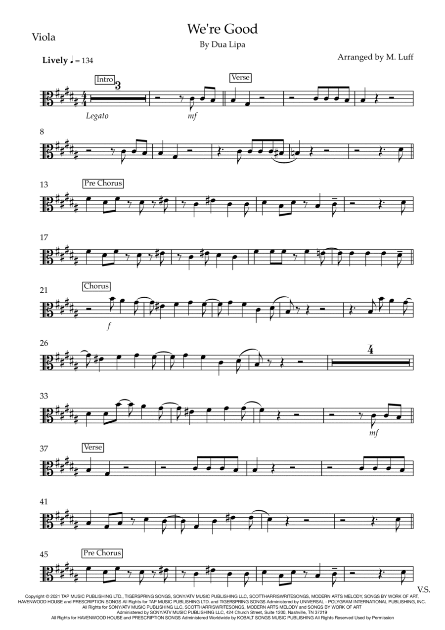 We're Good (arr. Matt Luff)