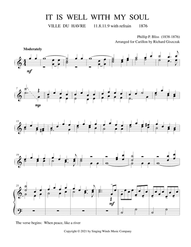 It Is Well with My Soul (VILLE DU HAVRE) (arr. Richard Giszczak)