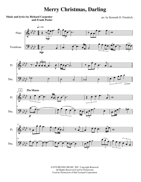 Merry Christmas, Darling (arr. Kenneth D. Friedrich)