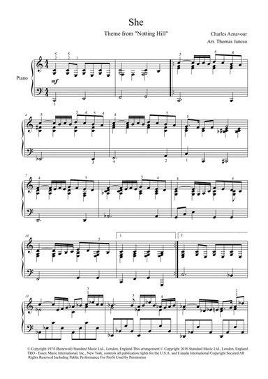 She (arr. Thomas Jancso)