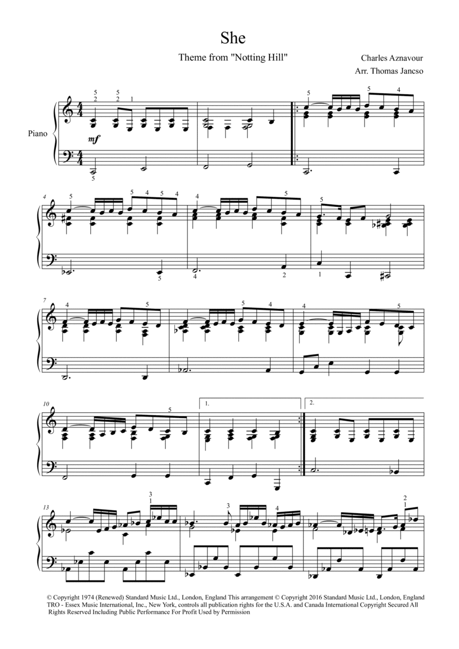 She (arr. Thomas Jancso)