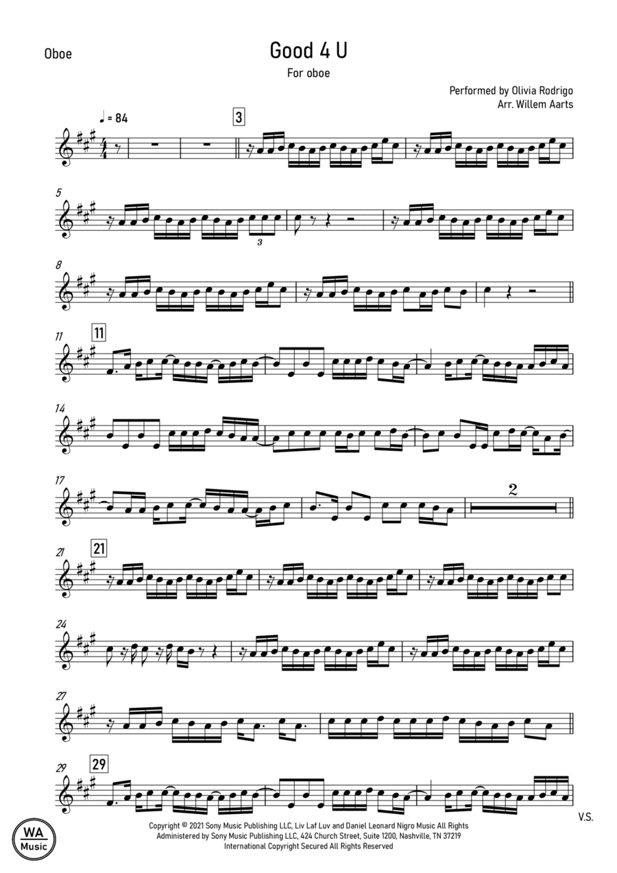 Good 4 U (arr. Willem Aarts)