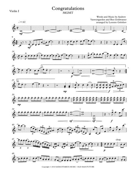 Congratulations (arr. Lorento Golofeev)
