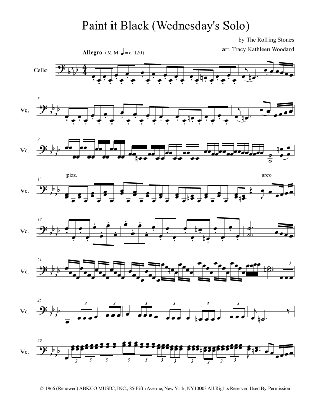 Paint It, Black (arr. Tracy Kathleen Woodard)