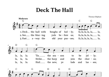 Deck The Hall - Lead Sheet (G Major) (arr. Yuri Noronha)