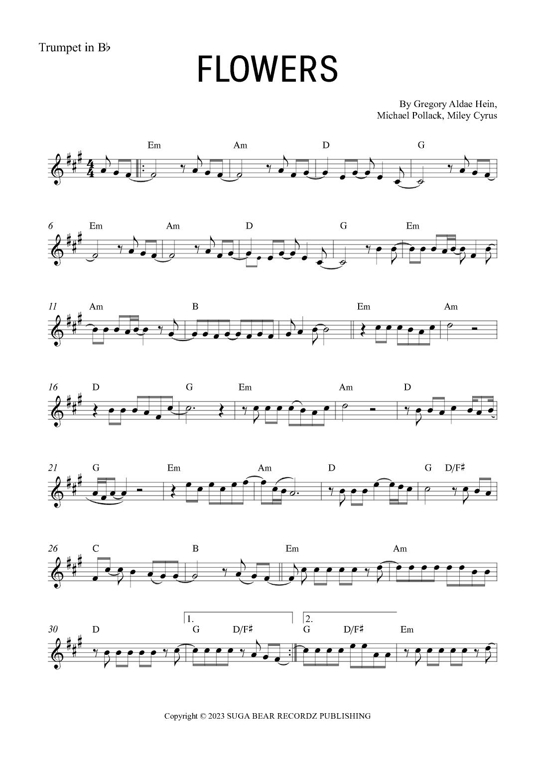 Flowers (arr. Gabriel Oliveira)
