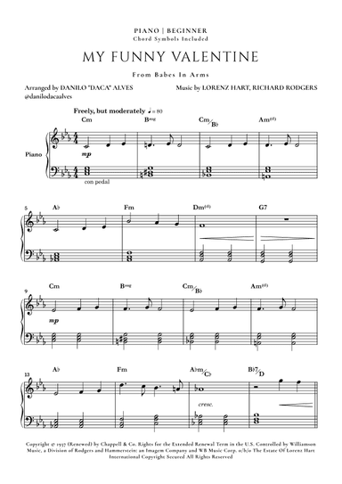 My Funny Valentine (arr. Danilo "Daca" Alves)