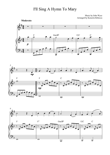 I'll Sing A Hymn To Mary (arr. Kaiserin Rebecca)