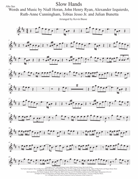 Slow Hands (arr. Kevin Busse)