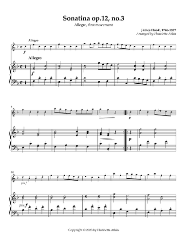 Sonatina op. 12, no. 3