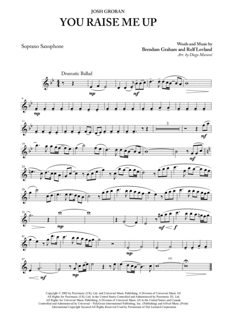 You Raise Me Up (arr. Diego Marani)