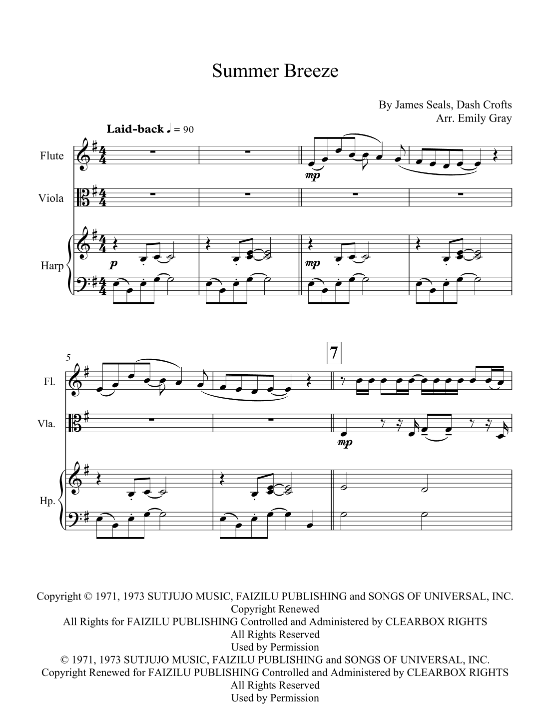 Summer Breeze (arr. Emily Gray)