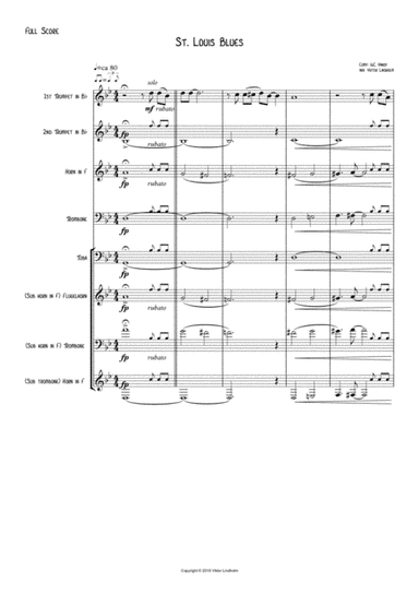 St. Louis Blues, for brass quintet (arr. Viktor Lindholm)