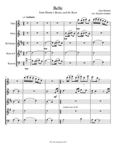 Belle (arr. Hayden Ganther)