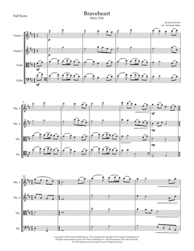 Braveheart - Main Title (arr. Fernando Britto)
