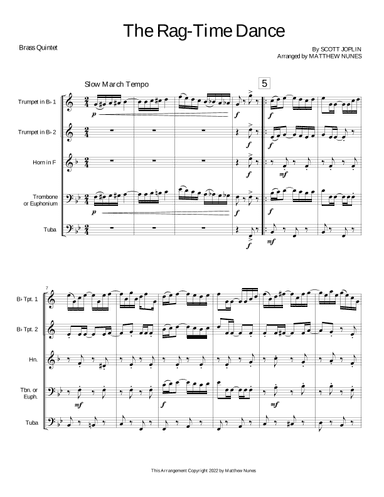 The Rag-Time Dance (arr. Matthew Nunes)