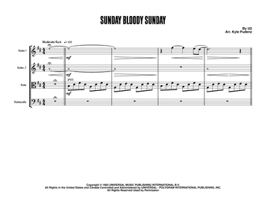 Sunday Bloody Sunday (arr. Kyle Pudenz)