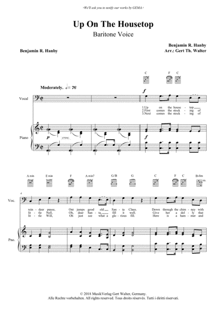 Up On The Housetop (arr. Gert Th. Walter)