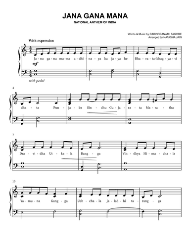 Jana Gana Mana (arr. Natasha Jain)