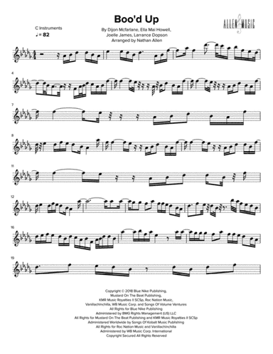 Boo'd Up (arr. Nathan Allen)