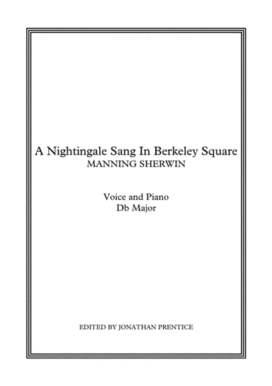 A Nightingale Sang In Berkeley Square (arr. Jonathan Prentice)