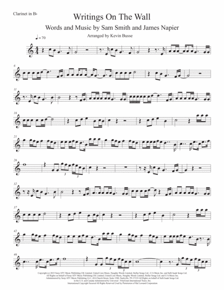 Writing's On The Wall from the film SPECTRE (arr. Kevin Busse)