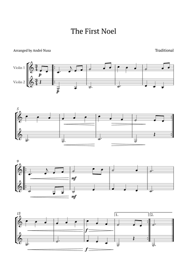 The First Noel (arr. André Nusa)