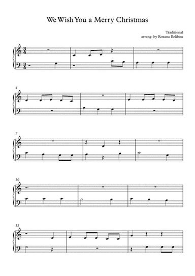 We Wish You a Merry Christmas (arr. Roxana Belibou)