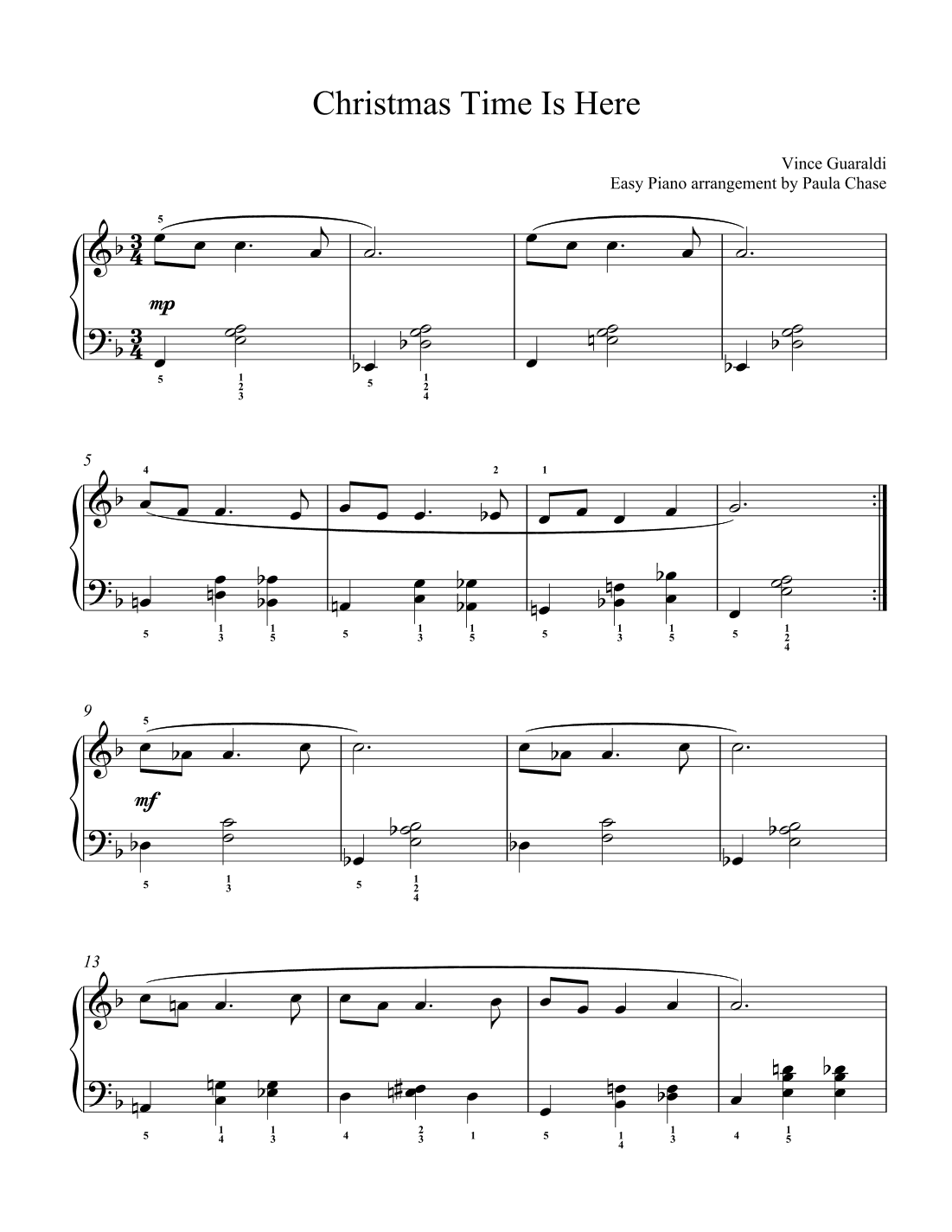 Christmas Time Is Here (arr. Paula Chase)