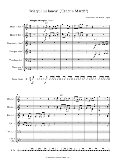"Marsul lui Iancu" ("Iancu's March") (arr. Adrian Gagiu)
