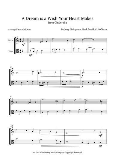 A Dream Is A Wish Your Heart Makes (arr. André Nusa)